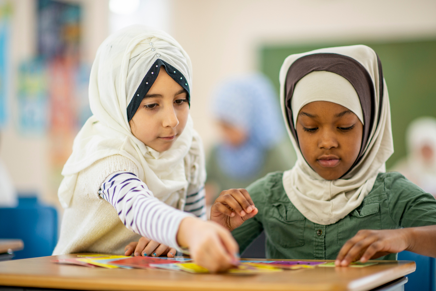 Muslim girls in school